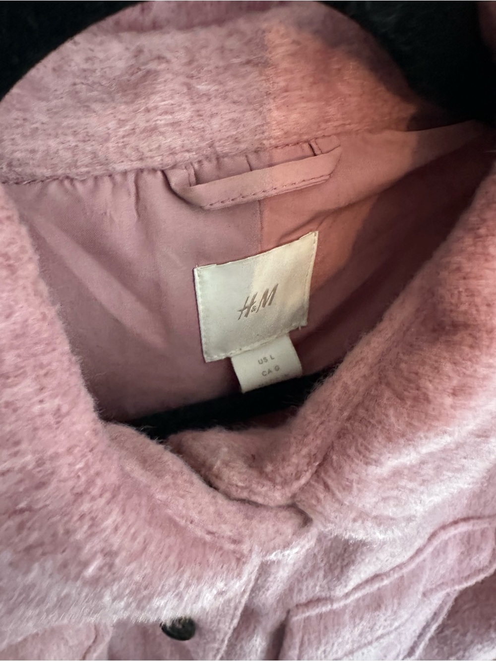 H&M Rose Pink Oversized Button-Up Shacket - Picture 2 of 4